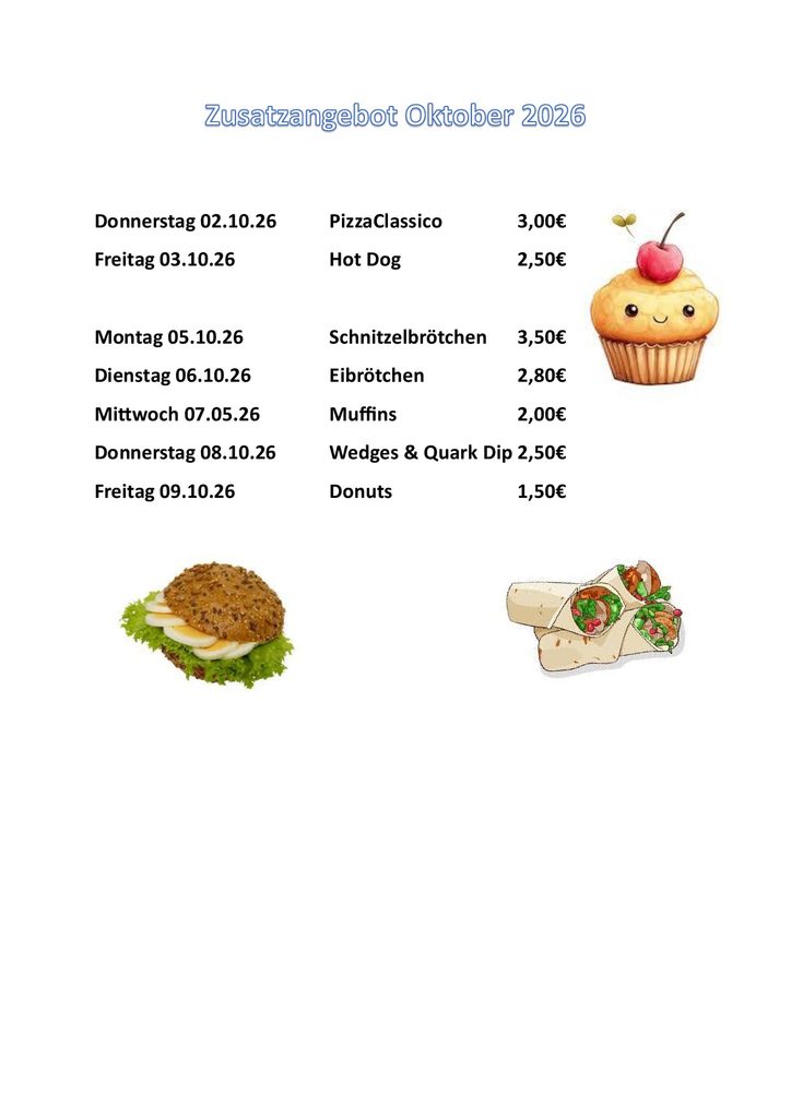 Design-Element &ndash; Snackangebot des Essensanbieters – Oberschule an der Weinau